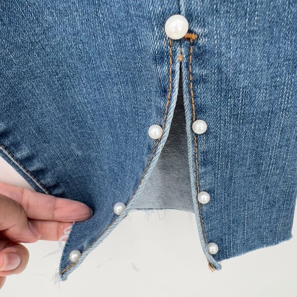 The M.A.P. Pearl Plus Embellished Skinny Blue Jeans  Size 2XL  Stretch Denim NWT - Picture 4 of 14